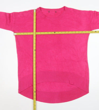 Primark Women’s Pink Crew Neck Long Sleeve Pullover Jumper Size 10/12