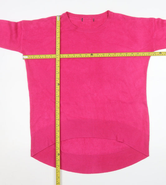 Primark Women’s Pink Crew Neck Long Sleeve Pullover Jumper Size 10/12