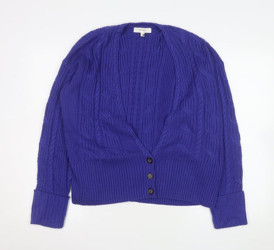 Marks and Spencer Women’s Purple Cable-Knit Cardigan Size 18