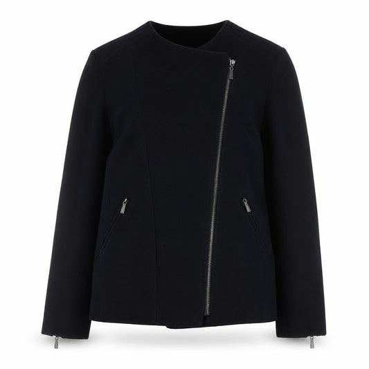 Marks & Spencer Women’s Black Wool Biker Jacket UK 12