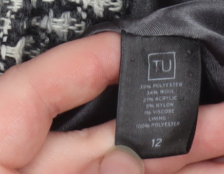 Womens UK Size 12 TU Regular Black Blazer