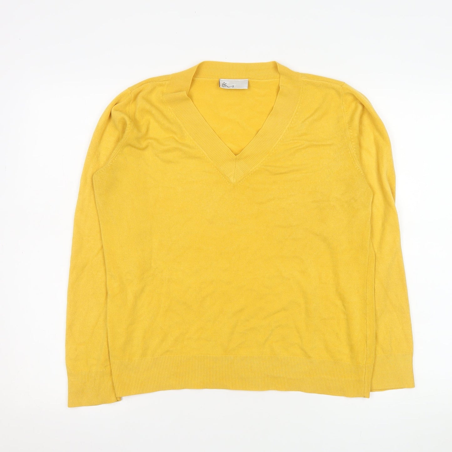 Womens UK Size 12 BHS Yellow Pullover Jumper
