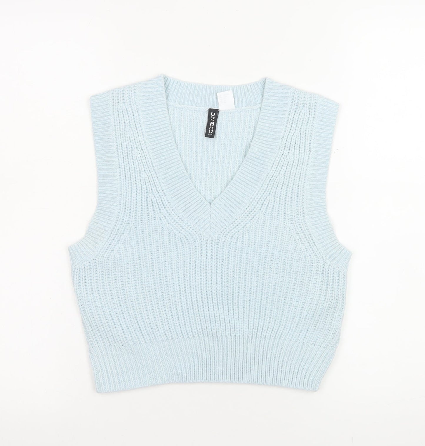 Womens UK Size 6 H&M Blue Vest Jumper