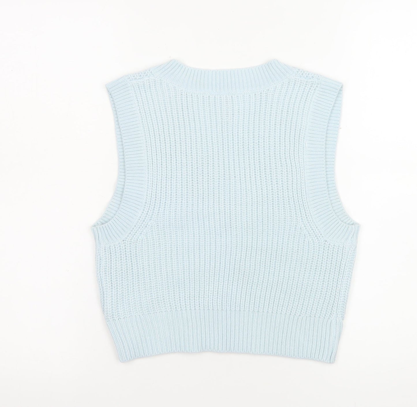Womens UK Size 6 H&M Blue Vest Jumper