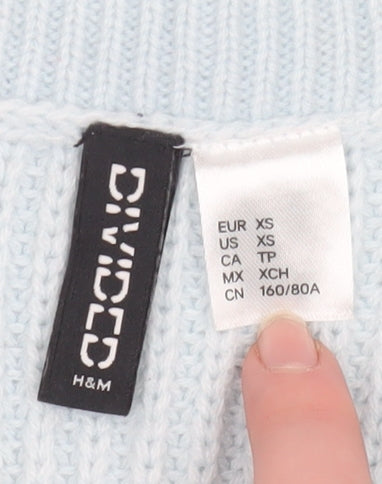 Womens UK Size 6 H&M Blue Vest Jumper