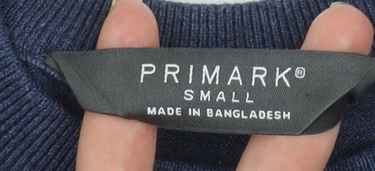 Mens UK Size S Primark Blue Pullover Jumper