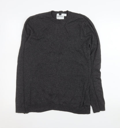 Mens UK Size S Topman Grey Pullover Jumper