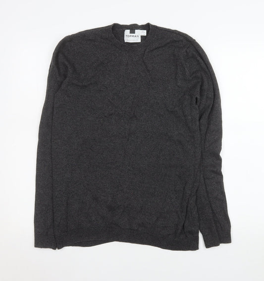 Mens UK Size S Topman Grey Pullover Jumper