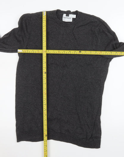 Mens UK Size S Topman Grey Pullover Jumper