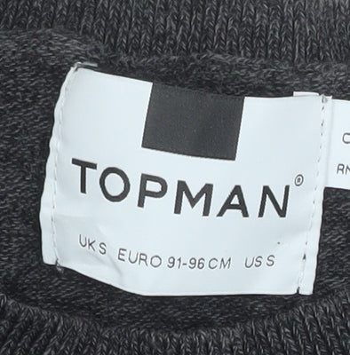 Mens UK Size S Topman Grey Pullover Jumper