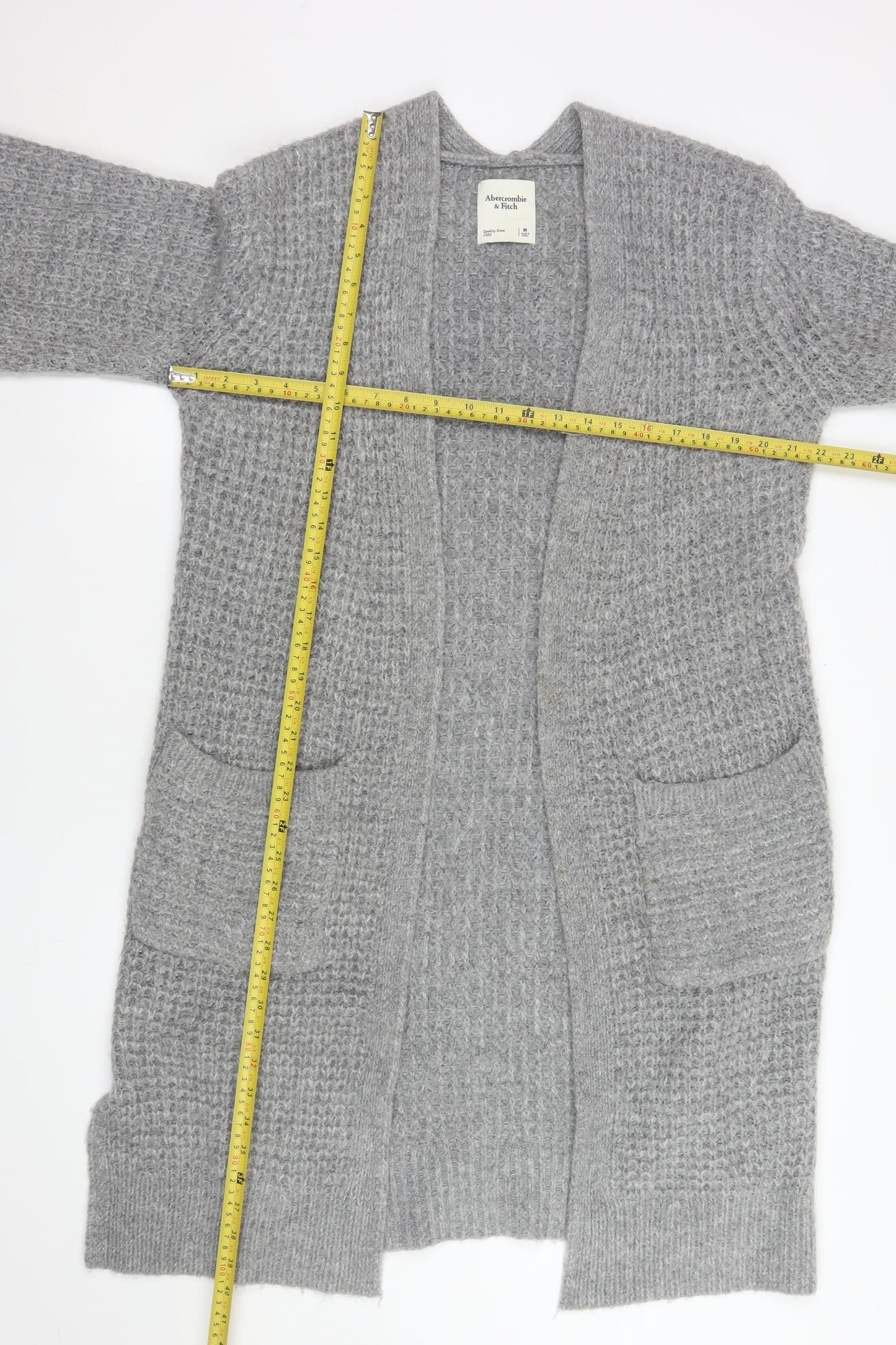 Womens UK Size M Abercrombie & Fitch Grey Cardigan Jumper