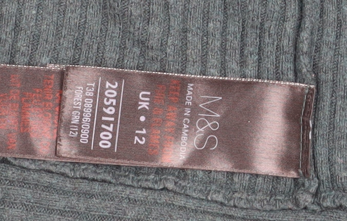 Womens UK Size 12 Marks and Spencer Green Cardigan Jumper