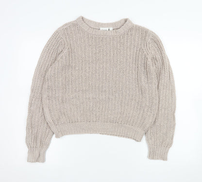 Womens UK Size S Saint Tropez Beige Pullover Jumper