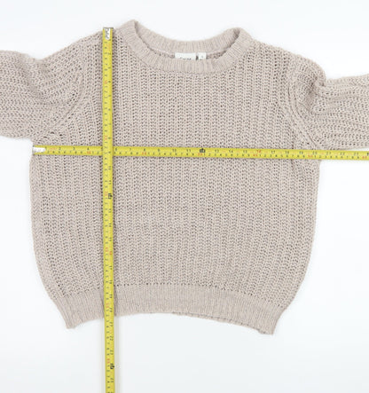 Womens UK Size S Saint Tropez Beige Pullover Jumper