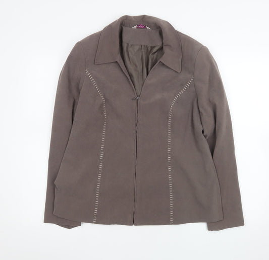 Womens UK Size 14 Bonmarché Brown Basic Jacket