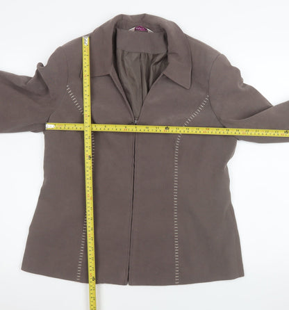 Womens UK Size 14 Bonmarché Brown Basic Jacket
