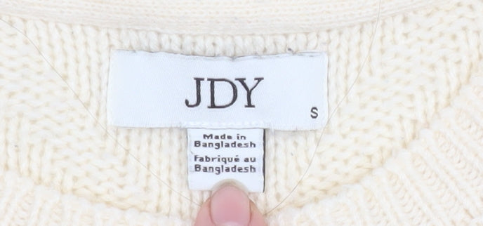 Womens UK Size S JDY Ivory Pullover Jumper
