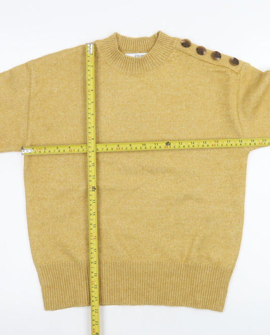 Womens UK Size XS Primark Yellow Pullover Jumper