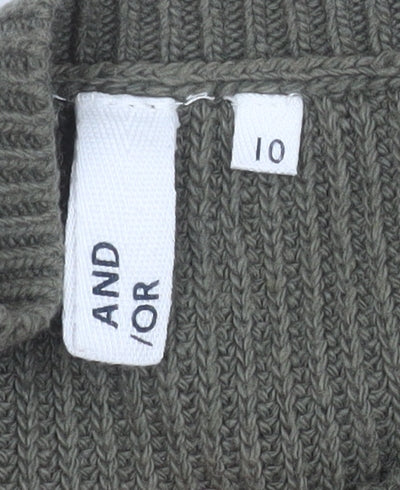 Womens UK Size 10 AND/OR Green Pullover Jumper