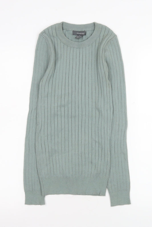 Womens UK Size XS Primark Green Pullover Jumper