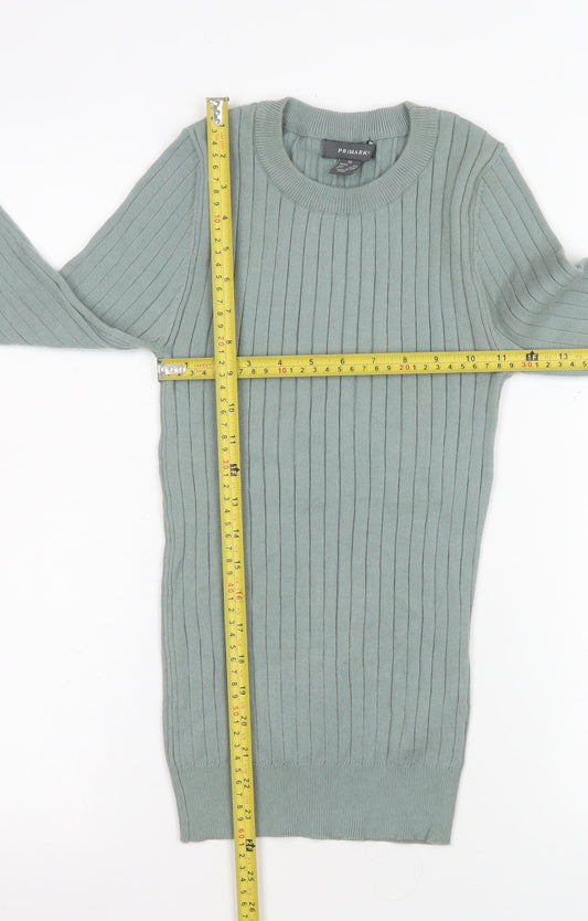 Womens UK Size XS Primark Green Pullover Jumper