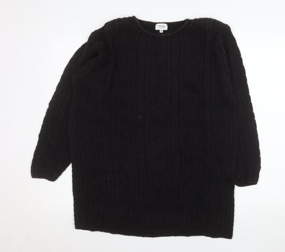 Womens UK Size M Viyella Black Pullover Jumper