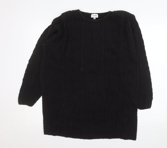 Womens UK Size M Viyella Black Pullover Jumper