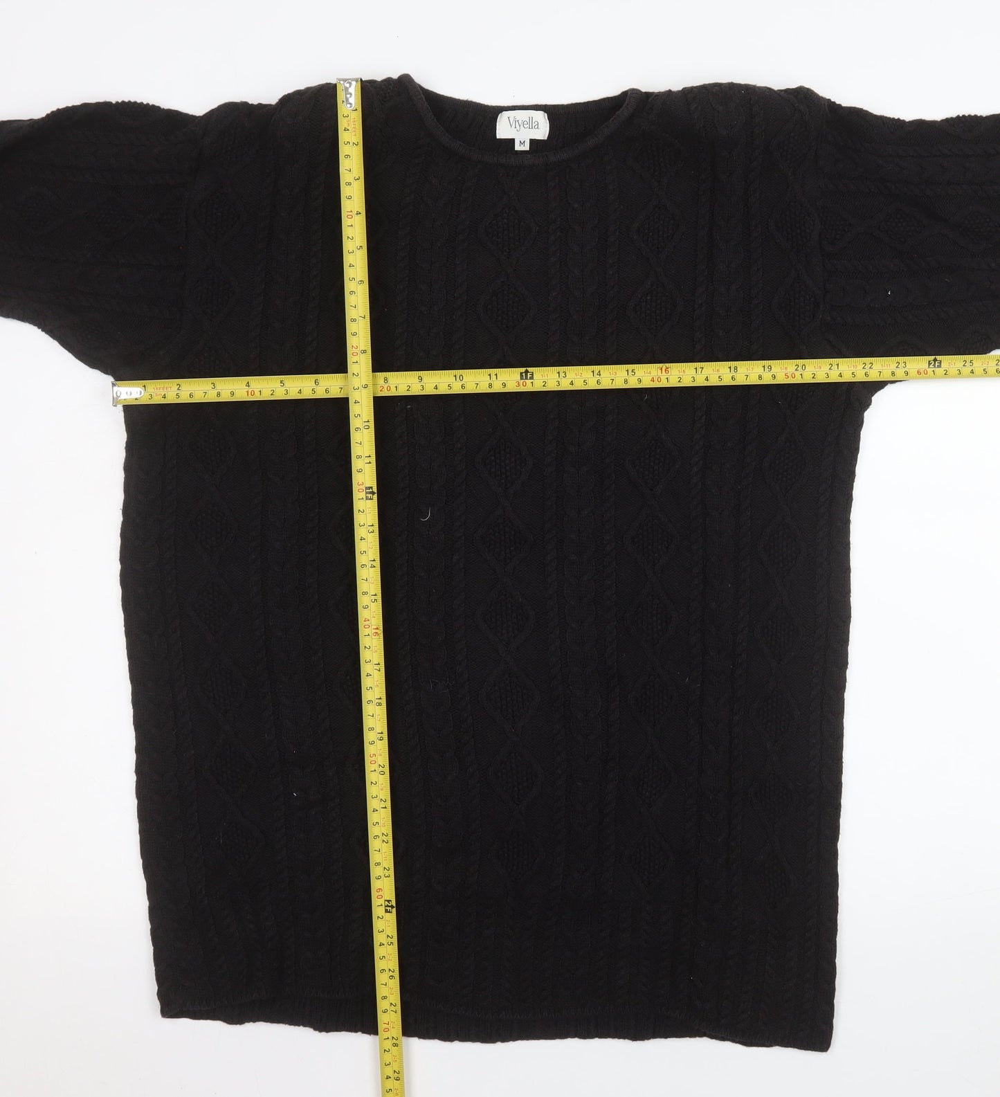 Womens UK Size M Viyella Black Pullover Jumper