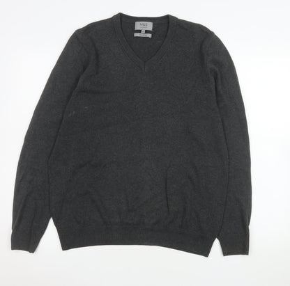 Mens UK Size M Marks and Spencer Grey Pullover Jumper