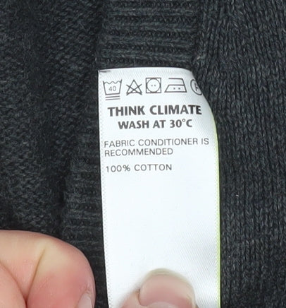 Mens UK Size M Marks and Spencer Grey Pullover Jumper