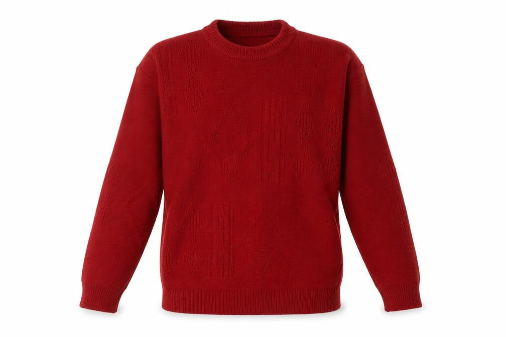 Mens UK Size M Marks and Spencer Red Pullover Jumper