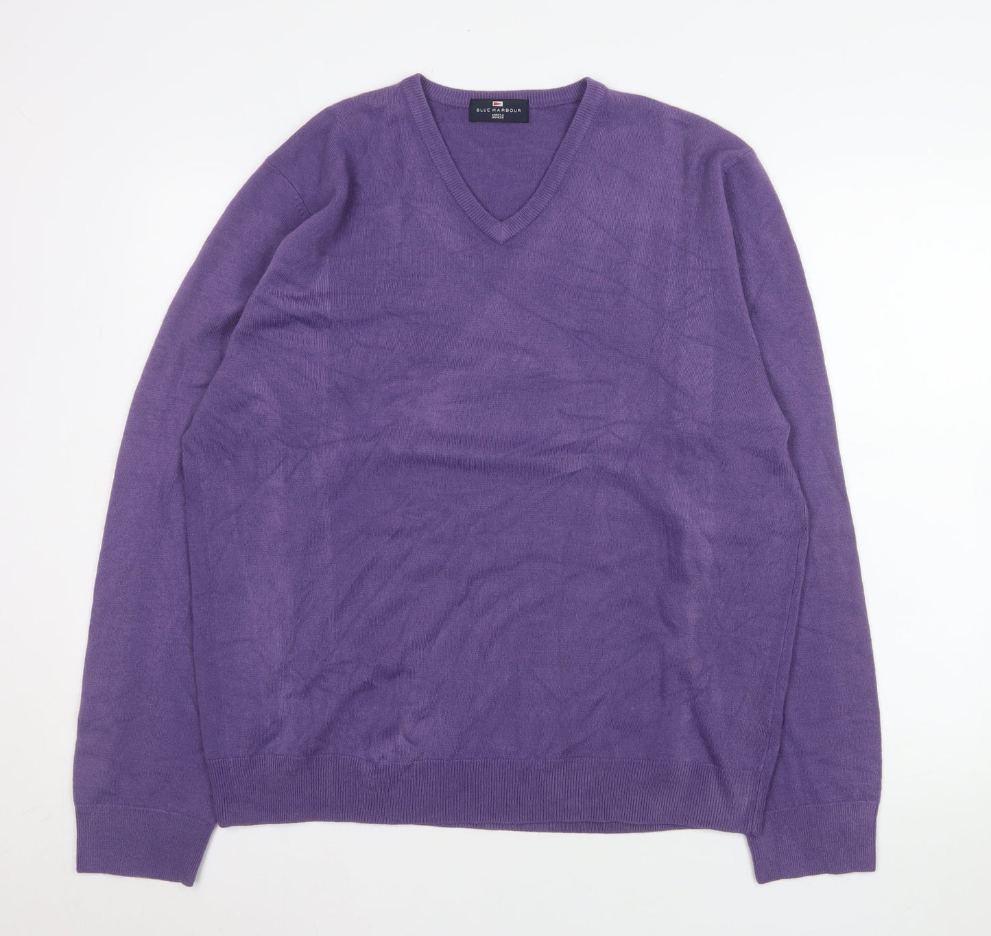 Mens UK Size XL Marks and Spencer Purple Pullover Jumper