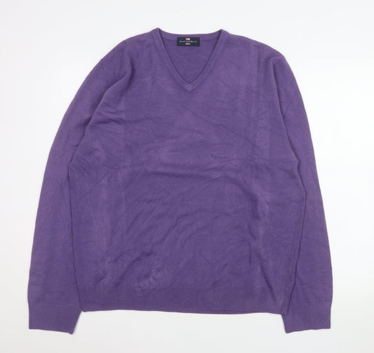 Mens UK Size XL Marks and Spencer Purple Pullover Jumper
