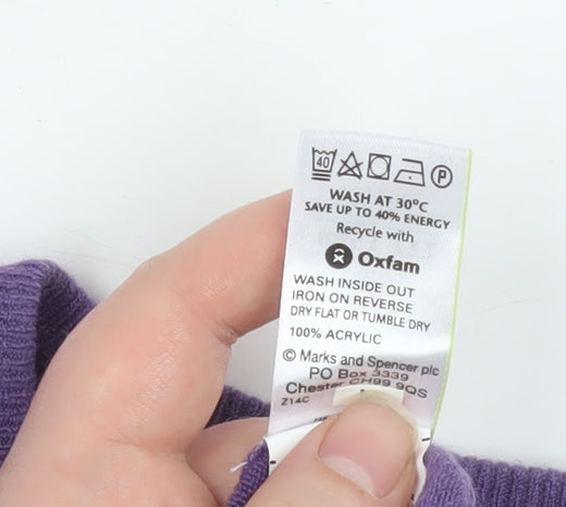 Mens UK Size XL Marks and Spencer Purple Pullover Jumper