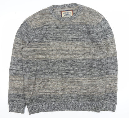 Mens UK Size L Mantaray Grey Pullover Jumper