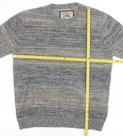 Mens UK Size L Mantaray Grey Pullover Jumper