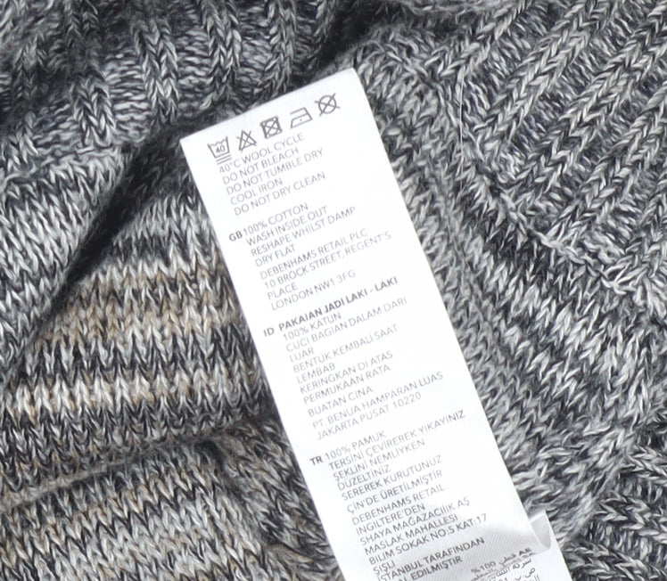 Mens UK Size L Mantaray Grey Pullover Jumper