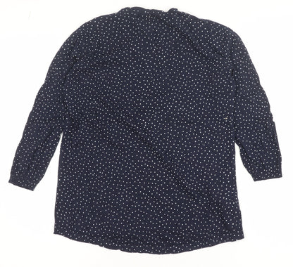 Womens UK Size S Mango Blue Pullover Jumper