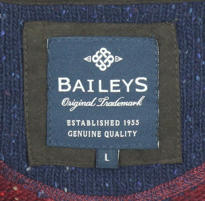 Mens UK Size L Baileys Red Pullover Jumper