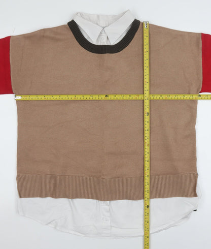 Womens UK Size 16 NEXT Beige Pullover Jumper