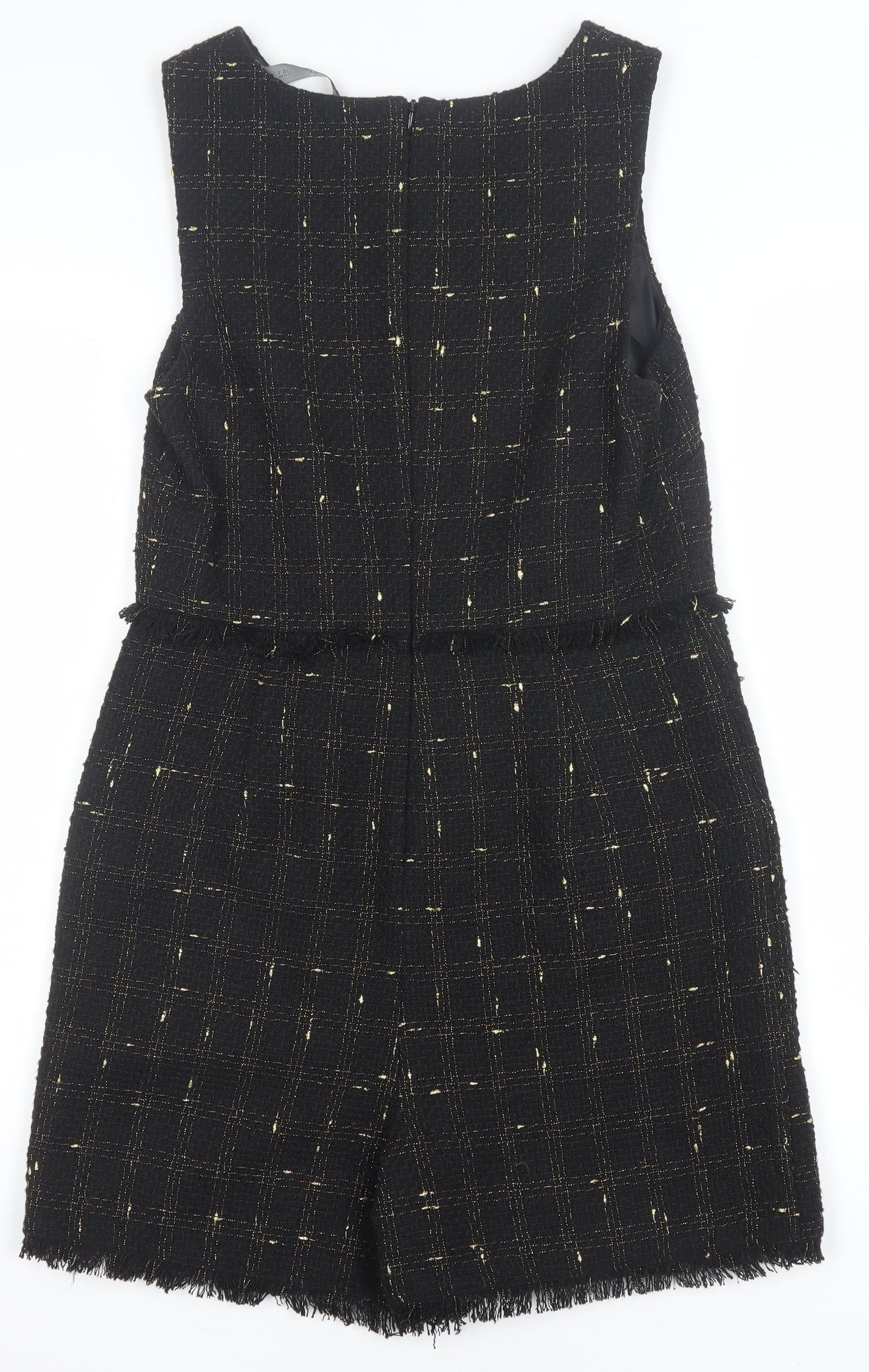 Womens UK Size 8 F&F One-Piece Black Playsuit