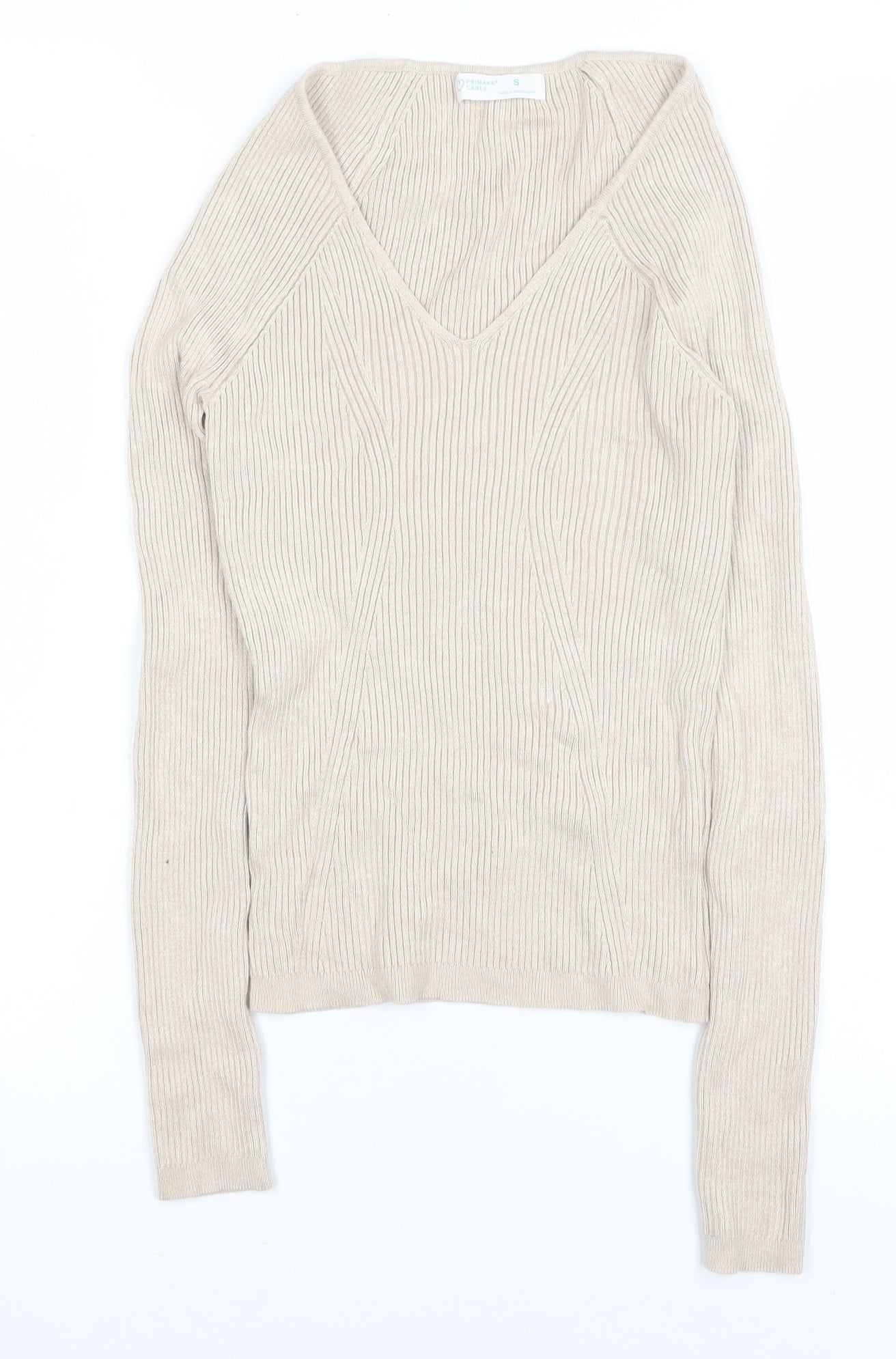 Womens UK Size S Primark Beige Basic Blouse