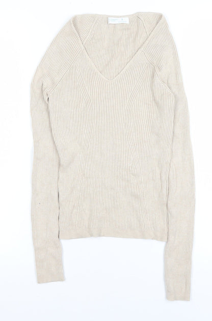 Womens UK Size S Primark Beige Basic Blouse
