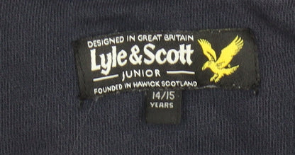 Boys UK Size 14-15 Years Lyle & Scott Blue Full Zip Hoodie