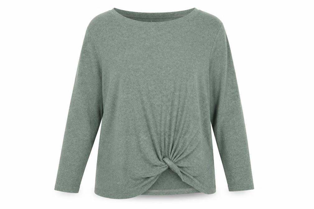 Womens UK Size L Limisya Green Basic T-Shirt
