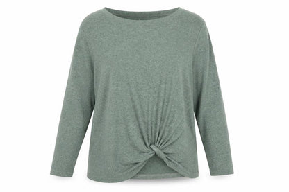 Womens UK Size L Limisya Green Basic T-Shirt