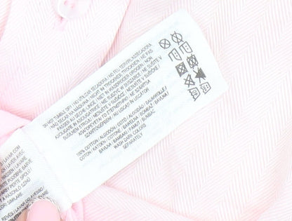 Mens UK Collar Size 2XL Primark Smart Pink  Dress Shirt