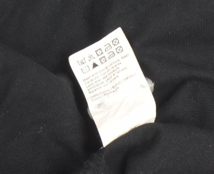 River Island Men's Black Cotton Button-Up Long Sleeve Shirt Size M