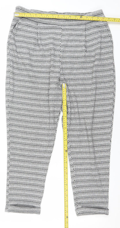 Womens UK Size 18 F&F Regular Fit Casual Workwear Grey Trousers