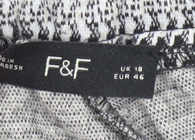 Womens UK Size 18 F&F Regular Fit Casual Workwear Grey Trousers